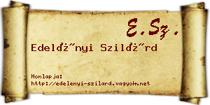 Edelényi Szilárd névjegykártya